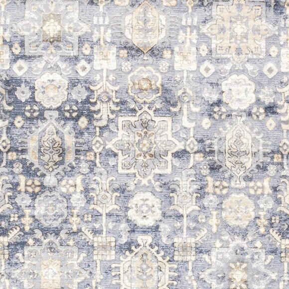 Pasargad Amadeus Design Power Loom 9x12 Area Rug Blue & Ivory (NWT) - Picture 2 of 4